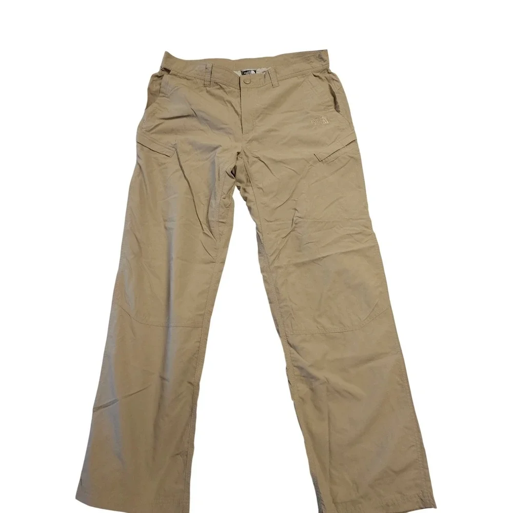 The North Face Mens Hiking Pants Tan Khaki Nylon Ripstop Straight‎ Leg Size 36